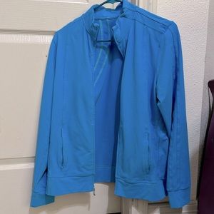 Lands' End Perfect Sport Knit Jacket Azure Size Medium
